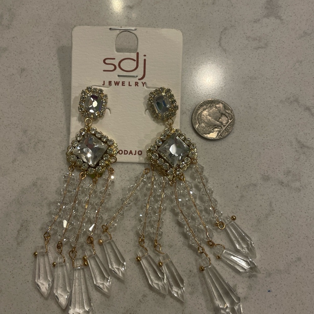 Gold and Silver Dangle Earrings